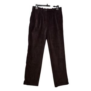 Babaton The Group Women Corduroy Pants Trouser Sz 6 Brown Pleats Academia Preppy
